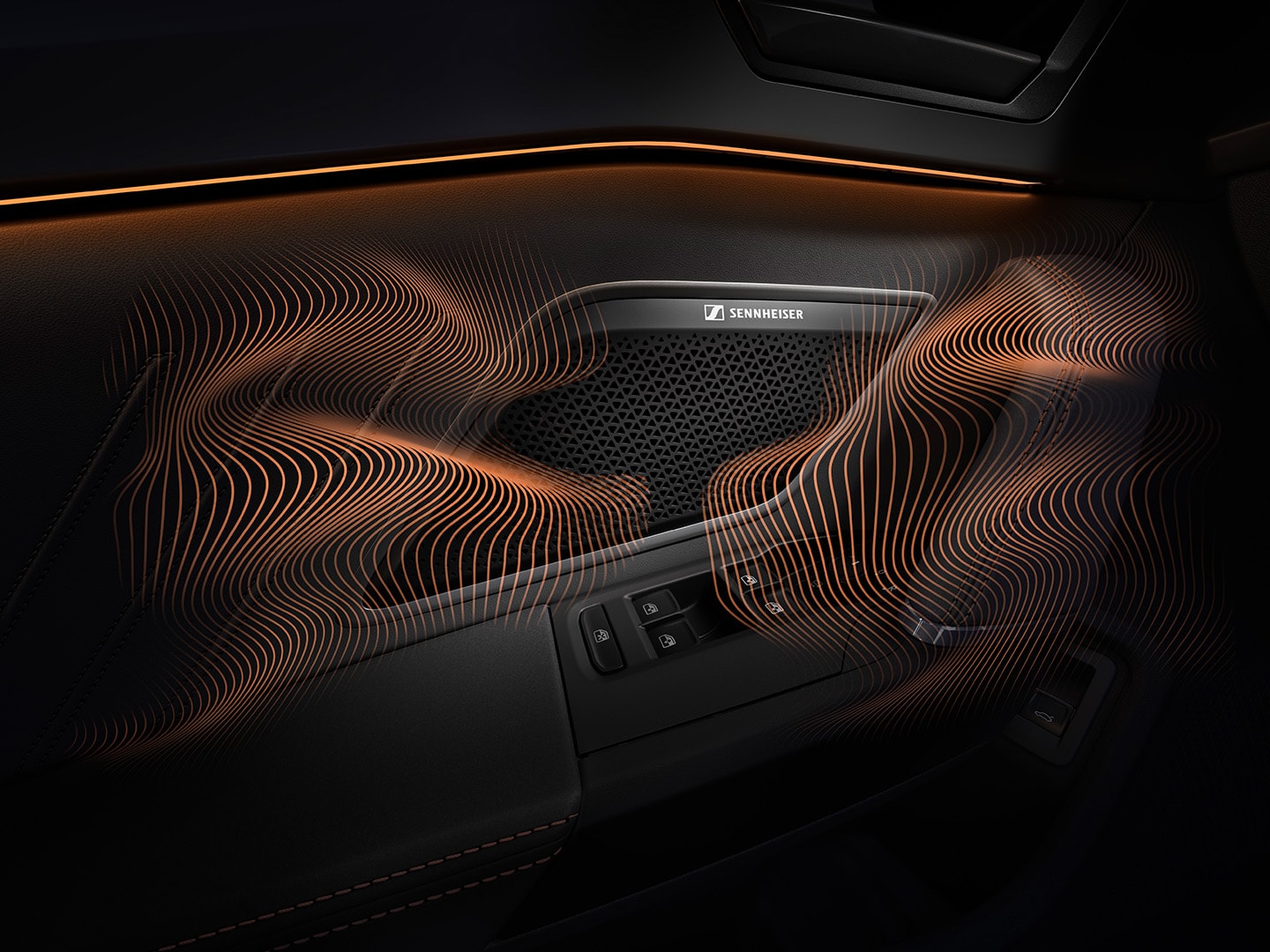The new CUPRA Leon includes the Sennheiser Immersive Sound System to offer the perfect acoustic experience in every drive.