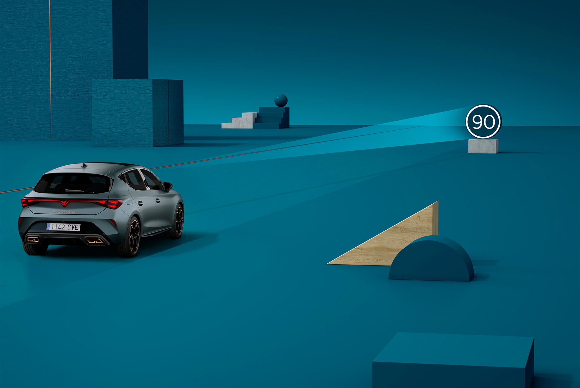 Demo of the traffic sign recognition function, included in the new CUPRA Leon.
