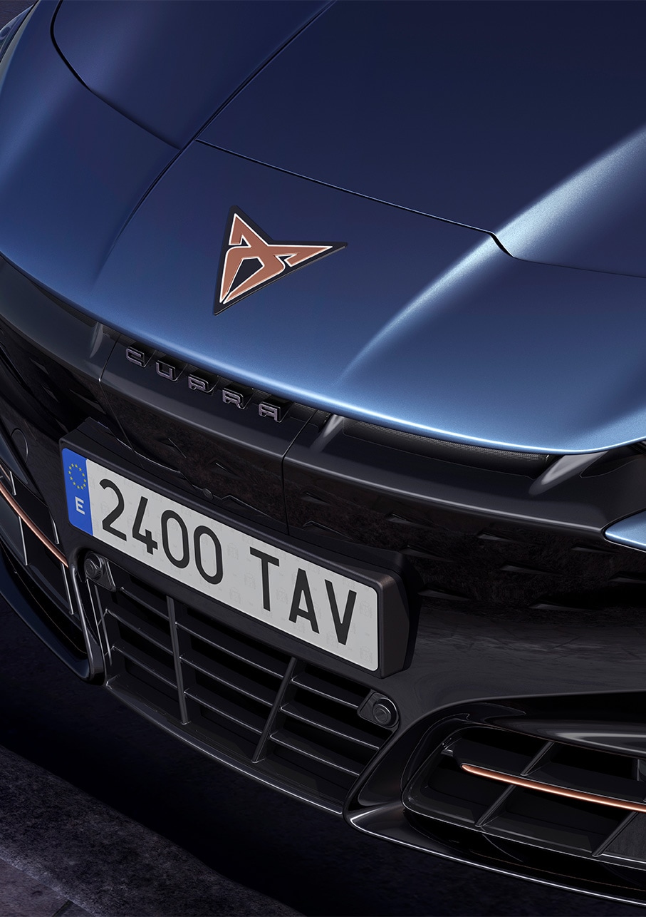 2025 tavascan car blue colour ariel shot