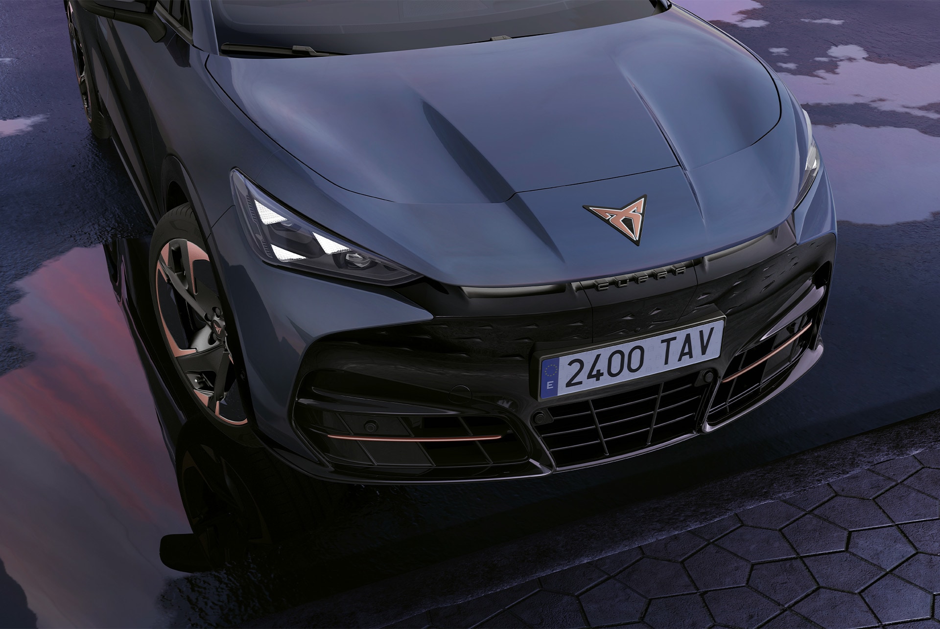 steering wheel in 2024 cupra tavascan with infotainment system