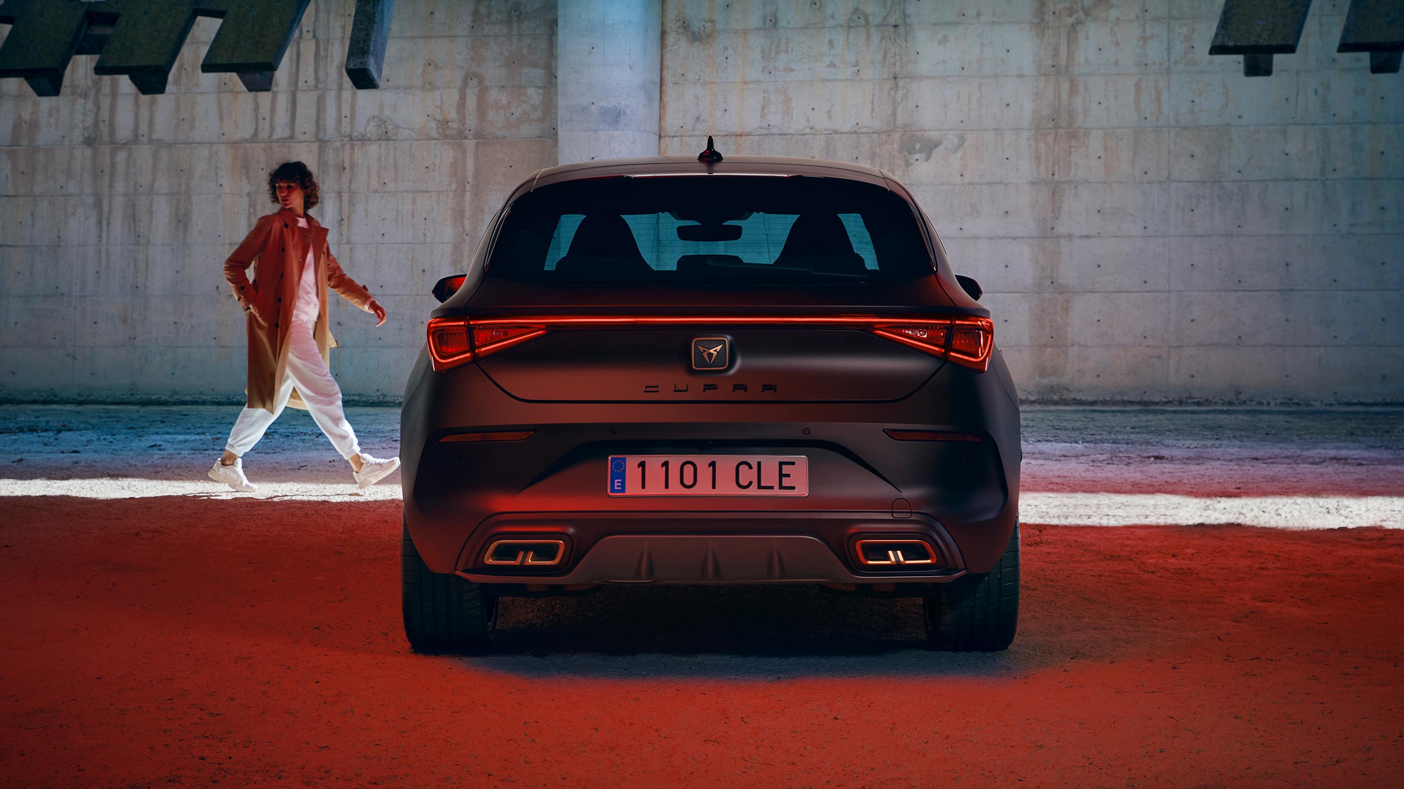 new CUPRA Leon ehybrid five door magnetic tech matte compact sports car with 60km of electric range 