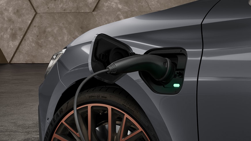 new CUPRA Leon ehybrid five door magnetic tech matte compact sports car digital cockpit with voice command