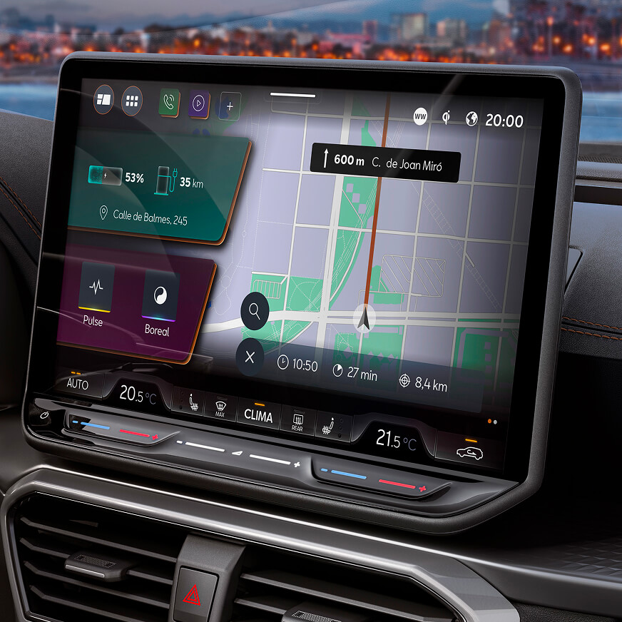 Online infotainment route and destination.