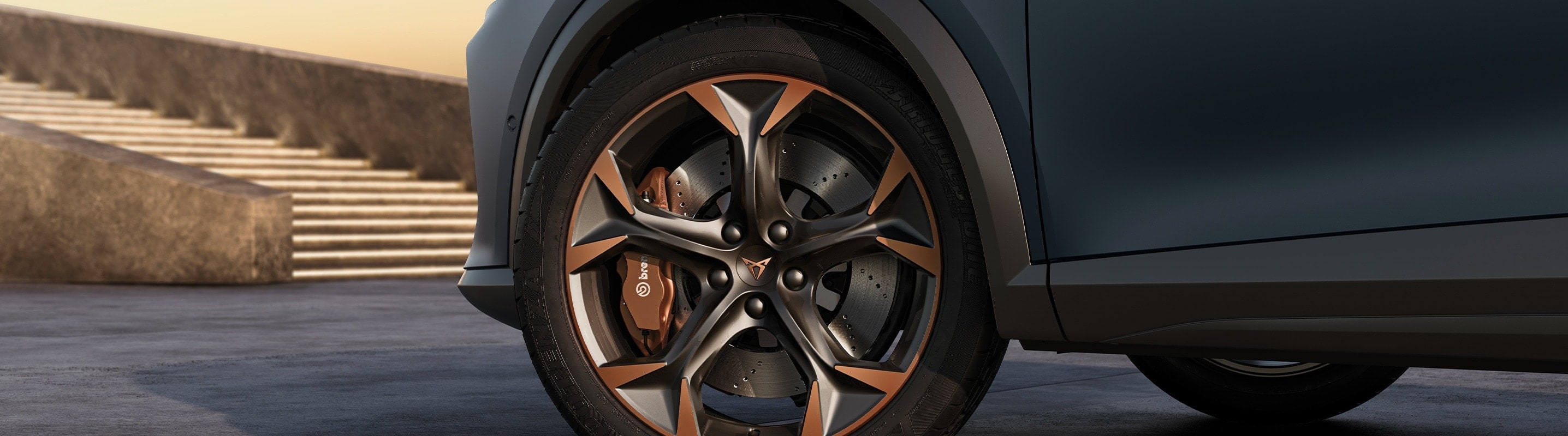 CUPRA Formentor copper sport black machined alloy wheels