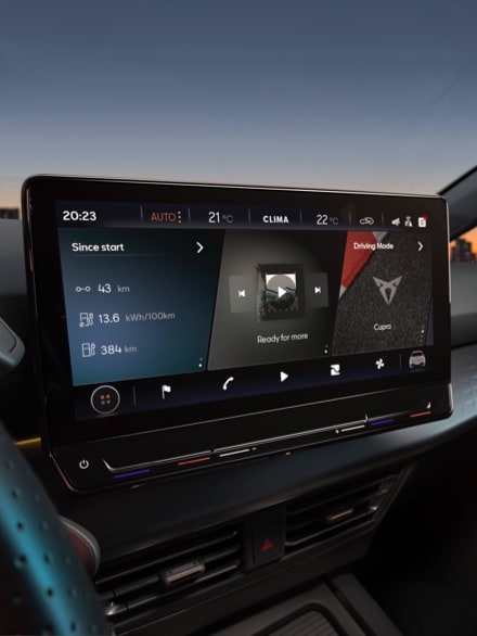 CUPRA Born 12” infotainment screen