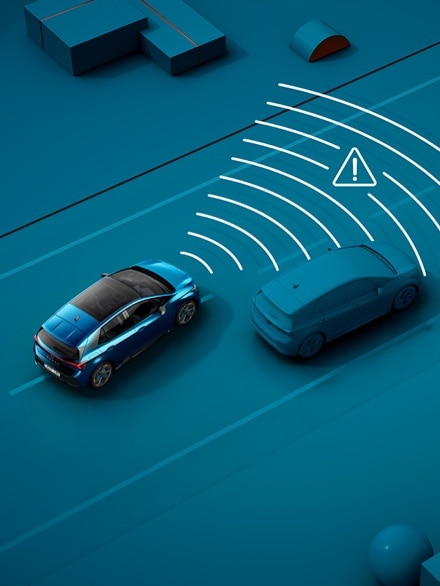 CUPRA Born Aurora blue colour with exit warning feature